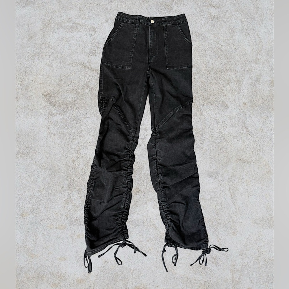 FashionNova Black Ruched Women Jeans